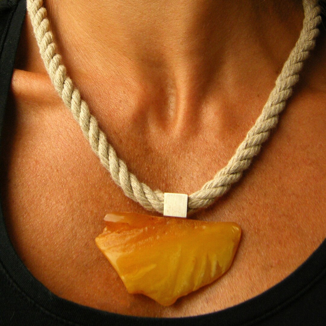 Pendentif fée argent 925 et ambre naturel - MINERAUX DE A à C/Ambre