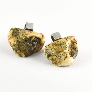 Earrings, genuine Amber earrings, yellow,  greenn, mosaic, modern, gift for her, giftox, sterling Silver 925, NEW, UNIQUE- Handmade