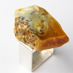 Jewelry Set, Blue Amber Pendant and Ring image 11