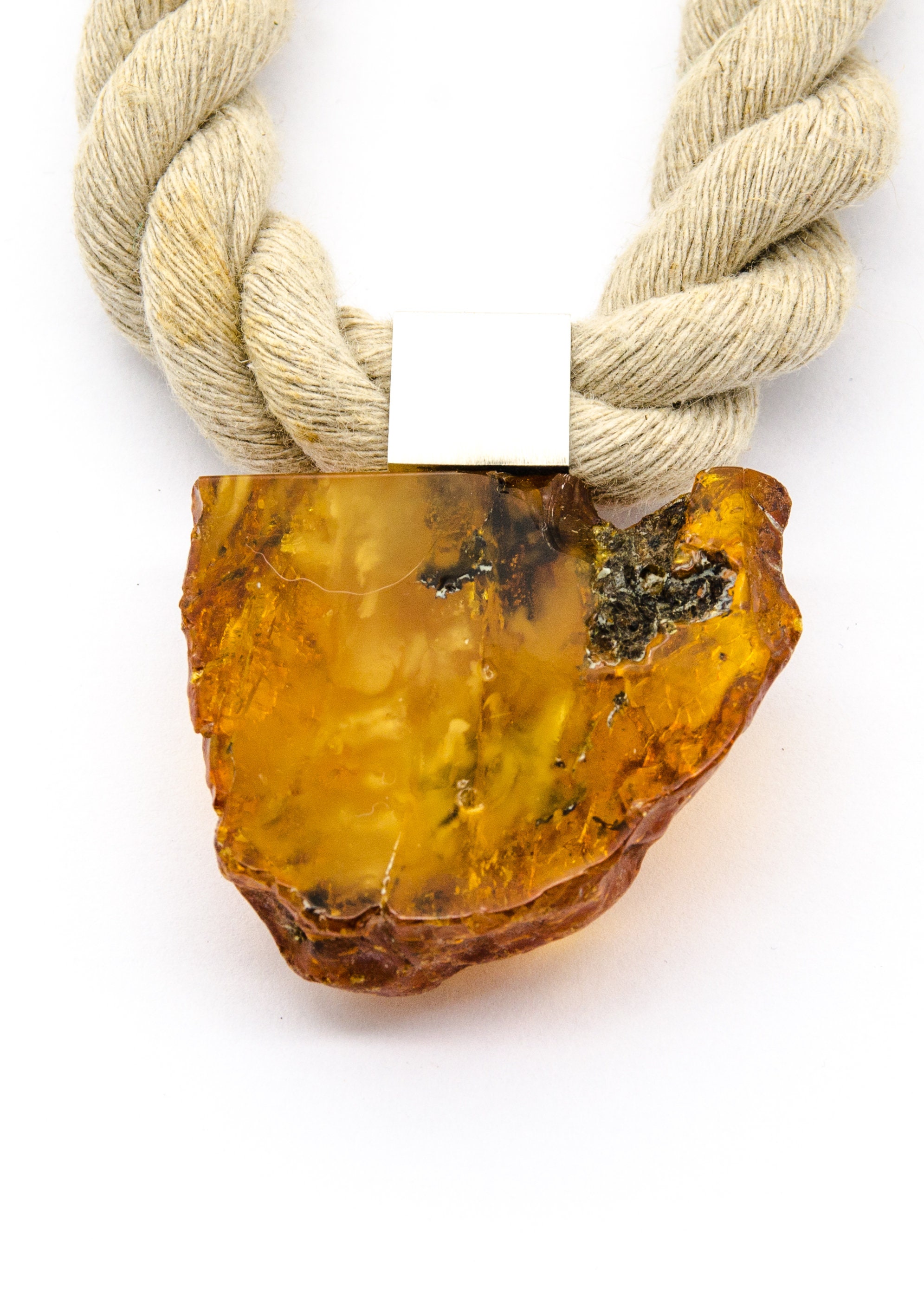 スーパーセール 半額 Matte Pendant, Amber Silver Genuine Gold YELLOW 925 アンバー、琥珀
