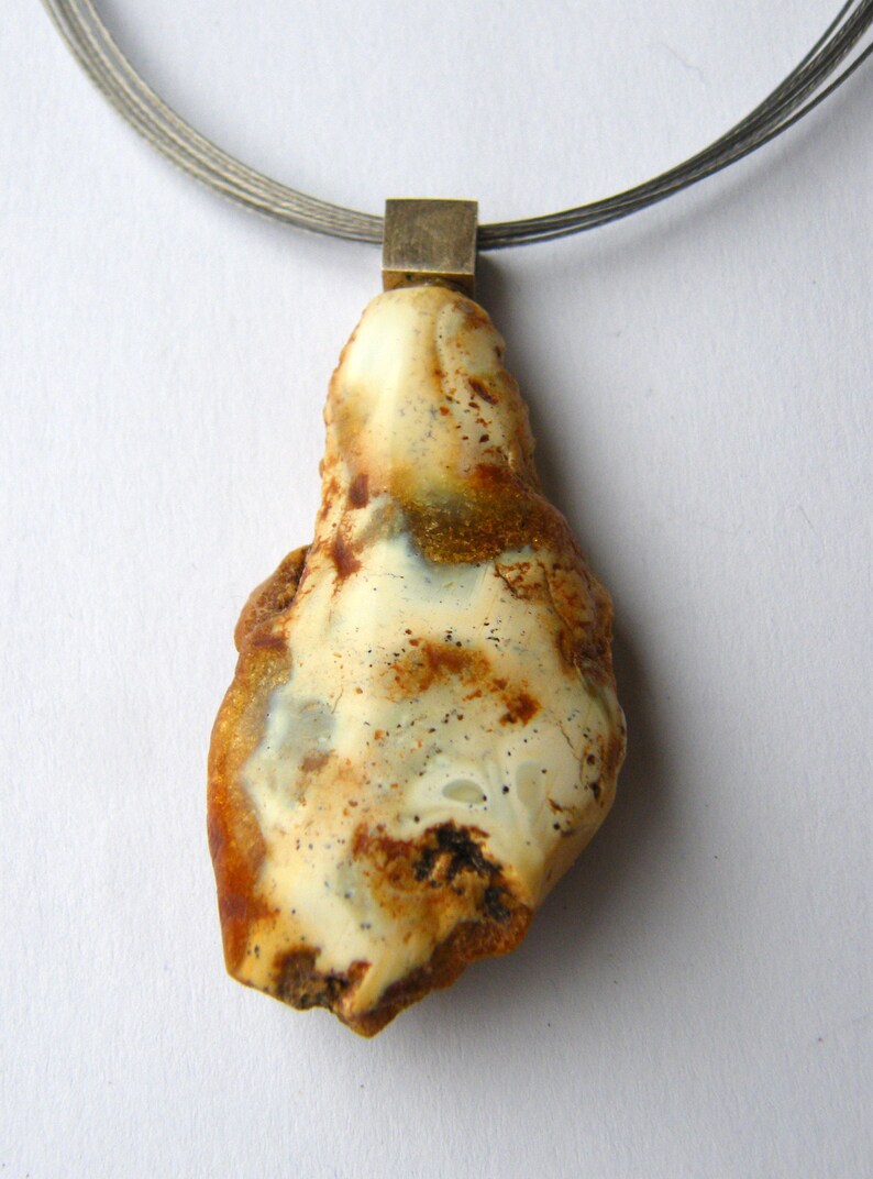 modern design genuine amberstone UNIQUE matte sterling Silver 925 necklace white giftbox,chain,New yellow Handmade Amber Pendant