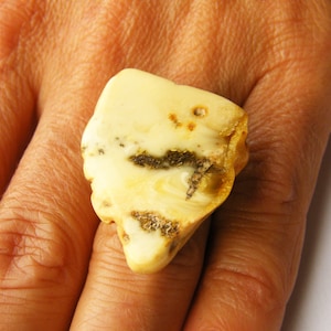 Amber Ring, genuine Amber, yellow sterling Silver 925, Bernsteinring, giftbox for her, giftbox, handmade, unique, Ambre NEW