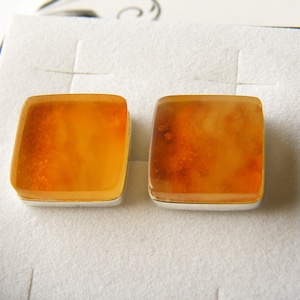 Cufflinks for Men, Baltic Amber, Silver 925, genuine Amberstone, yellow,  NEW Handmade UNIQUE