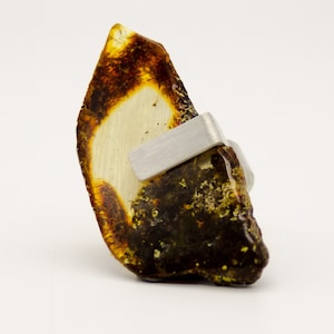 Amber Ring, Amber Jewelry sterling Silver 925, genuine amber, modern design, Bernstein Ring, Handmade