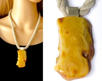 Amber Pendant, genuine Amberstone, matte sterling Silver 925, yellow, for her, gift, modern design,handmade, New, UNIQUE