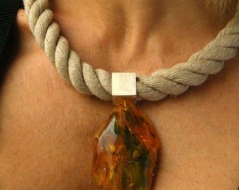 Amber Pendant, genuine Amberstone, cognac,  matte sterling Silver 925, ovale shape, for her, modern design,handmade, New, UNIQUE