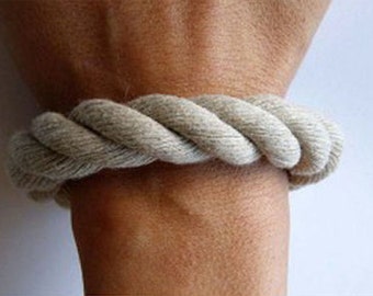 Linen rope bracelet, linen, cord, linen, metal, summer gift, Linen Fiber Bracelet, Natural Linen, Minimalist Jewelry, Linen Cord Bracelet,