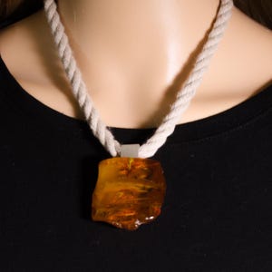 Bernsteinanhänger, Silber 925, Bernsteinanhänger, echter Bernstein, Nuggets, für Sie und Ihn, mit Kette, Neu, UNIKAT - Handgemacht