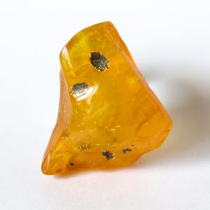 Baltic Amber Ring, Matte Sterling Silver, Square Yellow Gemstone image 6