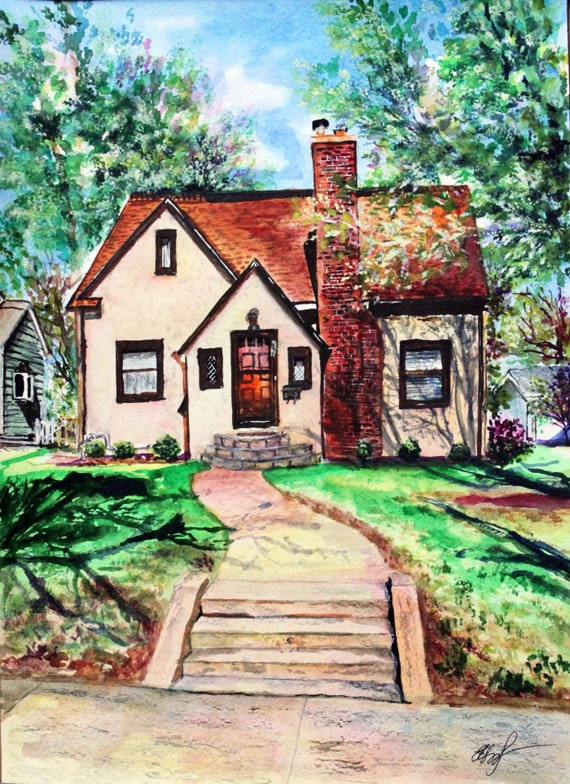 Custom Home Painting Custom House Painting Custom House Etsy
