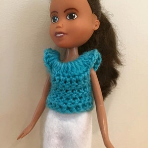 Instant download 'Mya Lou' 5 pdf crochet dress and top pattern for OOAK upcycled make over make under Bratz dolls. image 5