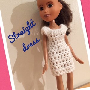 Instant download 'Mya Lou' 5 pdf crochet dress and top pattern for OOAK upcycled make over make under Bratz dolls. image 4