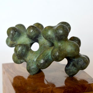 Bronze molecule sculpture