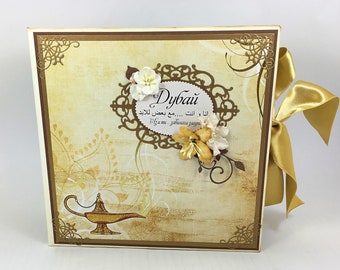 Album scrapbooking oriental, Album de Dubaï, Arabian album, album Photo, album de voyage, album souvenir, Dubaï, Abu Dhabi