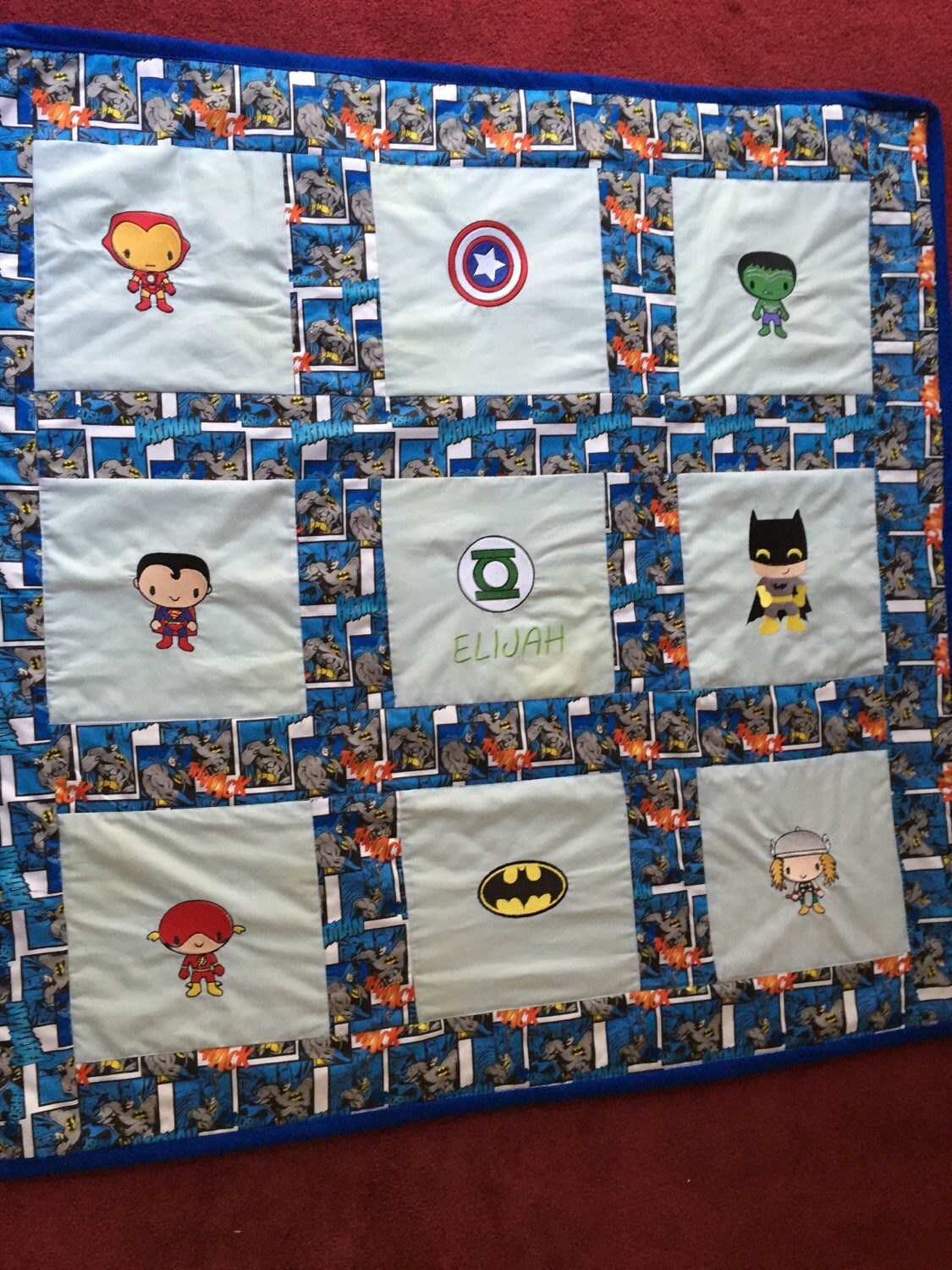 Kids super hero blanket boys girls throw Etsy