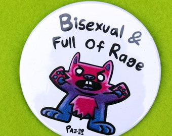 Funny Bisexual Rage Button: Embrace Your Fierce Side!