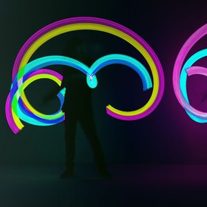 Multicolour LED POI juggler or lightpainting - remote controll  * Dance * Performers * Bellydance * Practice * Festival
