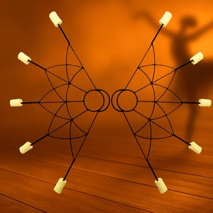 Handcrafted Fire Fans for Belly Dancers & Fire Performers, 10 Kevlar Wicks, Lightweight and Durable, Perfect for Stage, Festivals, Flow Arts