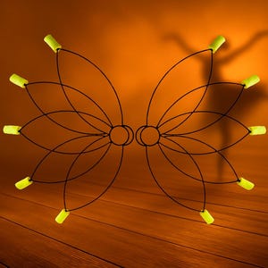 Handcrafted Fire Fans for Belly Dancers & Fire Performers, 10 Kevlar Wicks, Lightweight and Durable, Perfect for Stage, Festivals, Flow Arts