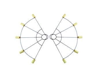 Fire Fans Pair with Puro Kevlar Wicks, Lightweight Steel Frame, Fire Dancing