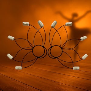 Handcrafted Fire Fans for Belly Dancers & Fire Performers – 9 Kevlar Wicks, Lightweight and Durable, Perfect for Stage, Festivals, Flow Arts