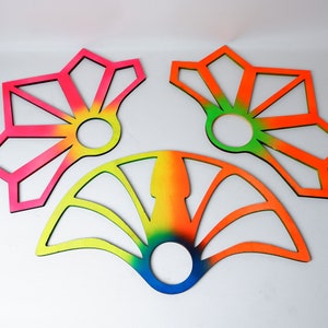 X Practice Fluorescent Fans ultra light Pair /// FREE FAST SHIPPING ///