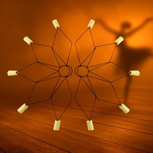 Handcrafted Fire Fans for Belly Dancers & Fire Performers, 10 Kevlar Wicks, Lightweight and Durable, Perfect for Stage, Festivals, Flow Arts