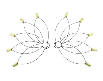 Fire Fans: Ultra Light Steel Frame, Puro Kevlar Wicks (Pair), Fire Dancing