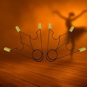 Handcrafted Fire Fans for Belly Dancers & Fire Performers, 10 Kevlar Wicks, Lightweight and Durable, Perfect for Stage, Festivals, Flow Arts
