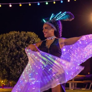 LED Crown Multicolor - Remote controll + FREE GIFT * Dance * Performers * Bellydance * Practice * Festival * Costume