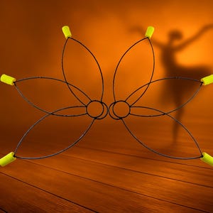 Handcrafted Fire Fans for Belly Dancers & Fire Performers, 10 Kevlar Wicks, Lightweight and Durable, Perfect for Stage, Festivals, Flow Arts