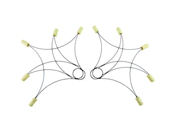 Ultraleichtes Paar Feuerfächer: Stahlrahmen, Puro Kevlar Dochte, Feuertanz