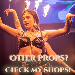 Handcrafted Fire Fans, Kevlar Wicks, Flow Arts, Stage Performance, Fire Dancing image 15