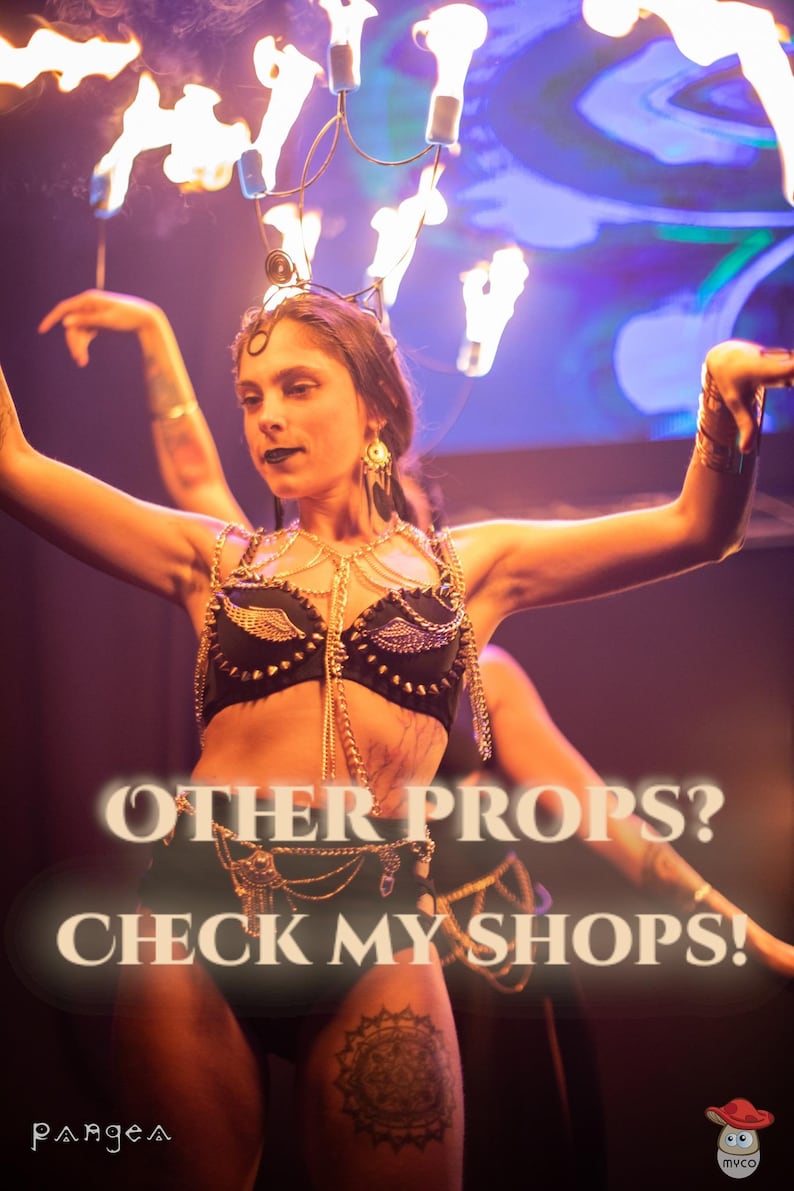 Handcrafted Fire Fans, Kevlar Wicks, Flow Arts, Stage Performance, Fire Dancing image 15