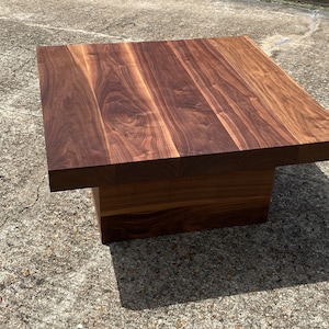 Rustic Walnut Coffee Table, Modern Coffee Table, Walnut Coffee Table