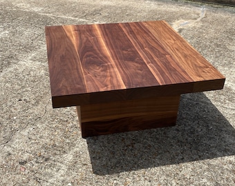Mesa de centro rústica de nogueira, mesa de centro moderna, mesa de centro de nogueira