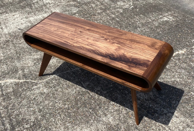 Mid Century Modern Coffee Table, Modern Coffee Table, Walnut Coffee Table, Coffee Table image 9