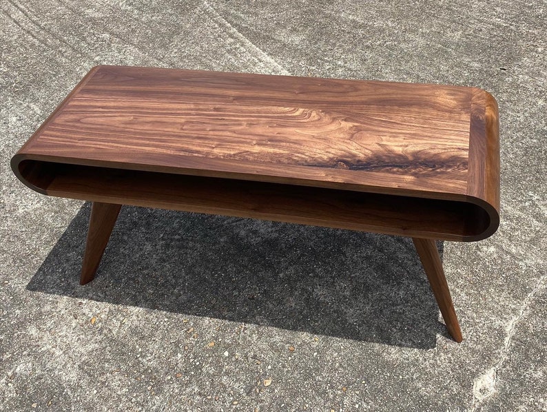 Mid Century Modern Coffee Table, Modern Coffee Table, Walnut Coffee Table, Coffee Table image 8