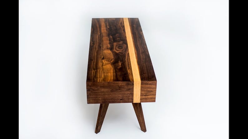 Mid Century Modern Coffee Table, coffee Table, Modern Coffee Table, Walnut Coffee Table, Solid Wood Coffee Table, Coffee Table, mixed media image 5