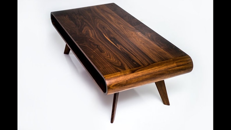 Mid Century Modern Coffee Table, Modern Coffee Table, Walnut Coffee Table, Coffee Table image 1