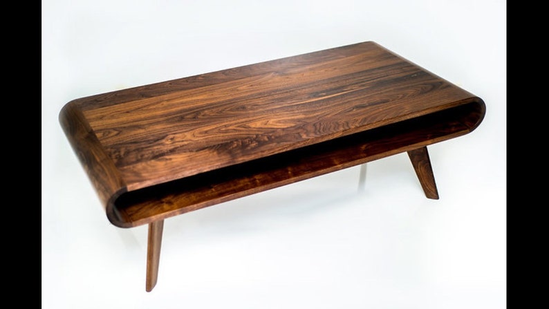 Mid Century Modern Coffee Table, Modern Coffee Table, Walnut Coffee Table, Coffee Table image 2