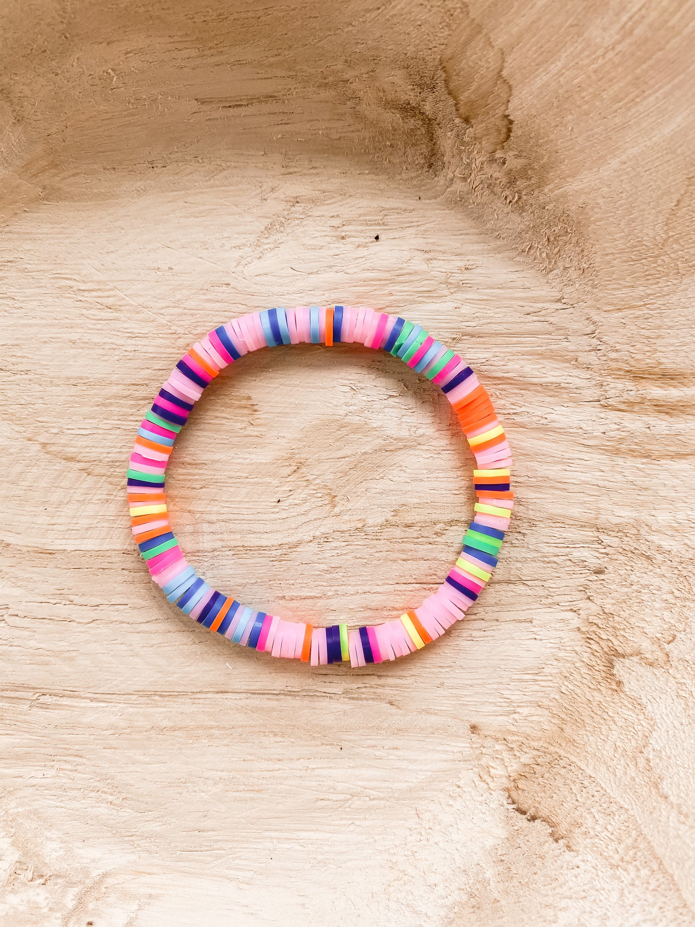 Funfetti Heishi Beaded Bracelet Clay Beaded Bracelet Heishi Etsy