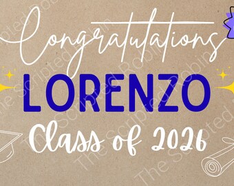 Customizable Graduation Banner Template for Cavnva