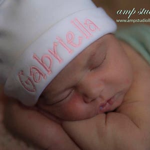 Personalized newborn baby hat baby girl baby boy image 3