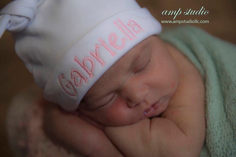 Personalized newborn baby hat baby girl baby boy image 3