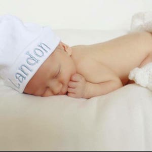 Personalized newborn baby hat baby girl baby boy image 4