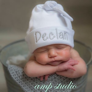 Personalized newborn baby hat baby girl baby boy image 2