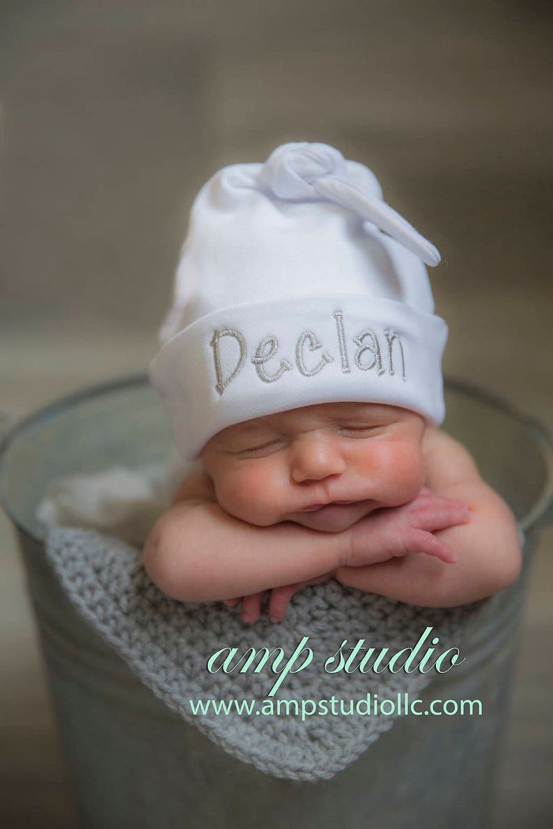 Personalized newborn baby hat baby girl baby boy image 2