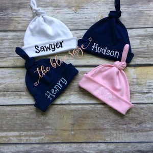 Personalized newborn baby hat baby girl baby boy image 9