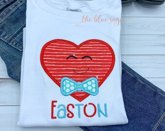 Boys Personalized Mr. Heart Valentine’s Day shirt or bodysuit